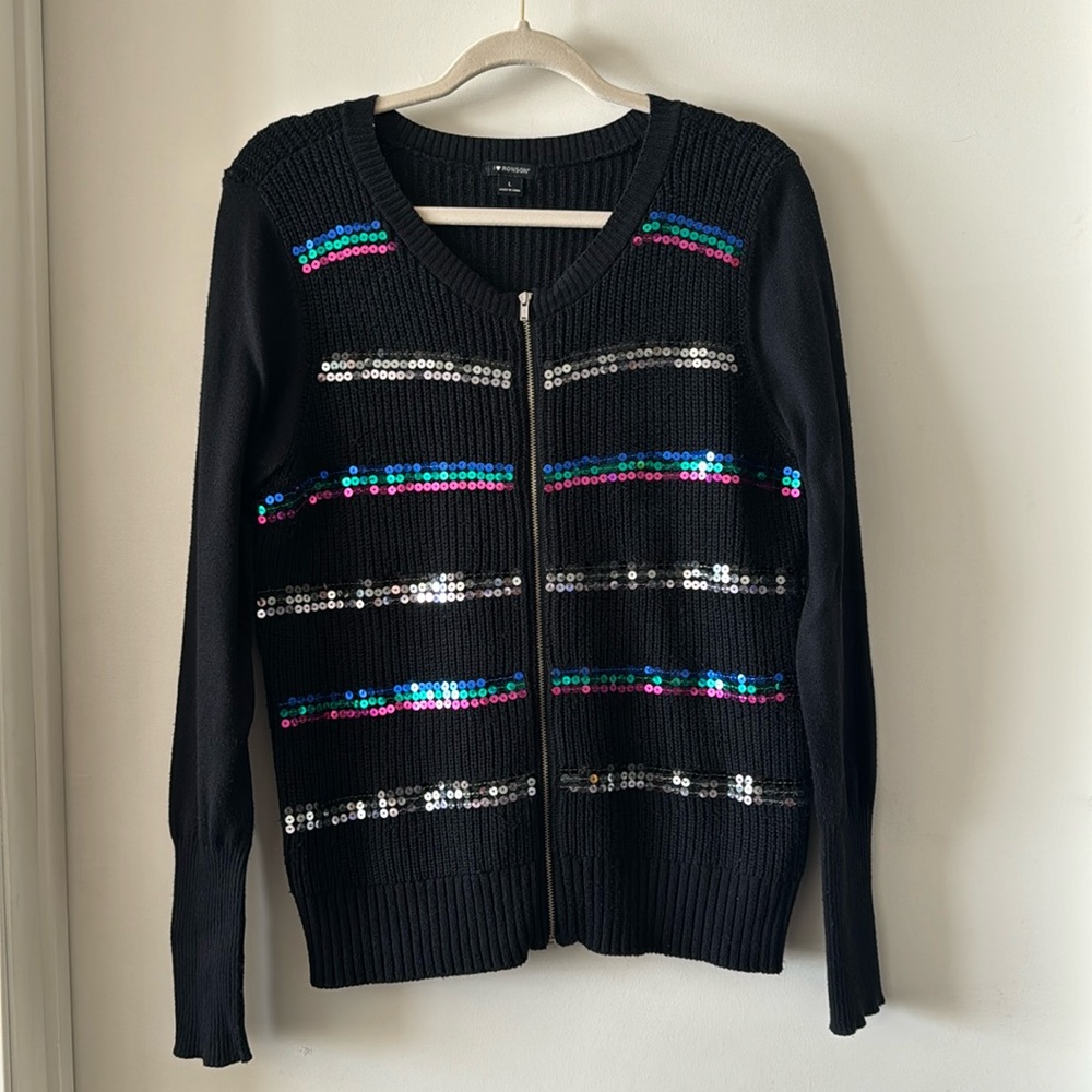I 🖤 Ronson Sequin Zip Sweater